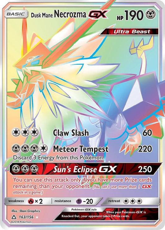 Pokemon Dusk Mane Necrozma GX 163/156 Ultra Prism