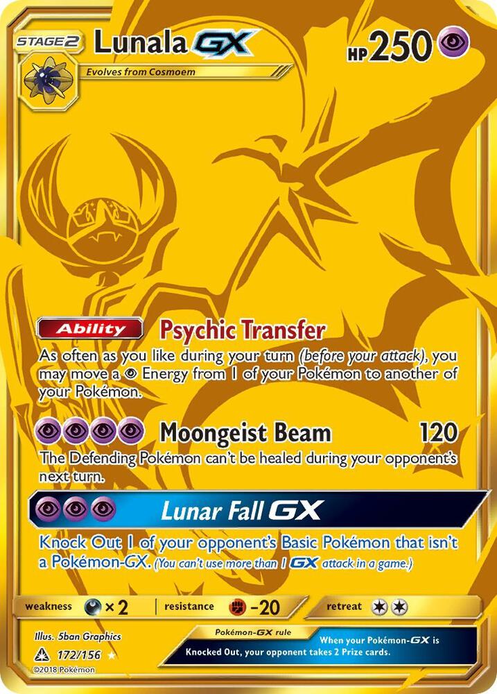 Pokemon Lunala GX 172/156 Ultra Prism