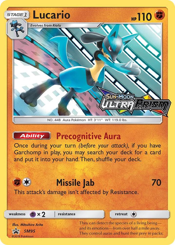 Pokemon Lucario SM95 SM Black Star Promos