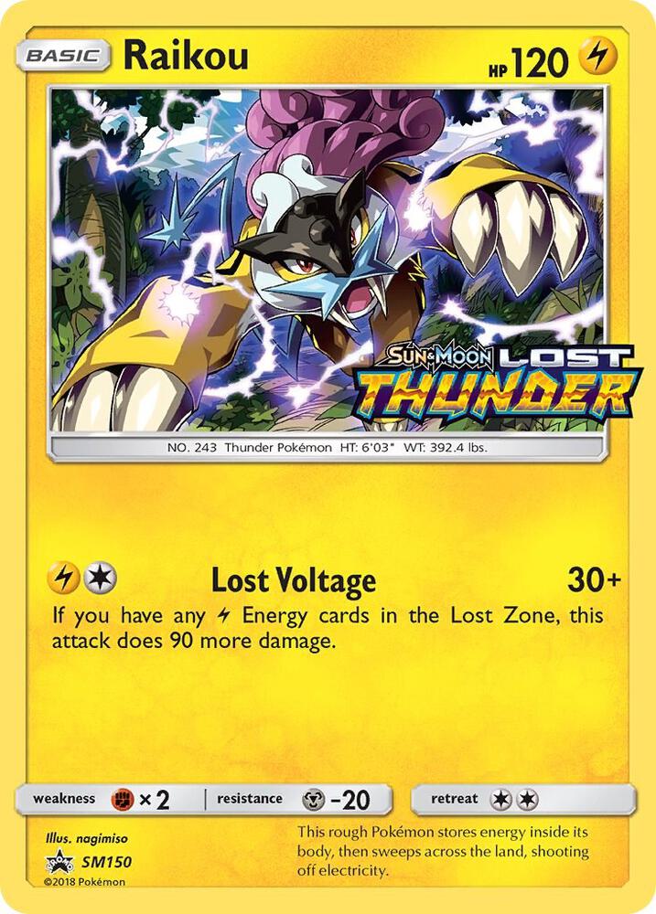 Pokemon Raikou SM150 SM Black Star Promos