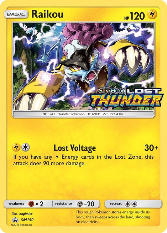 Pokemon Raikou SM150 SM Black Star Promos