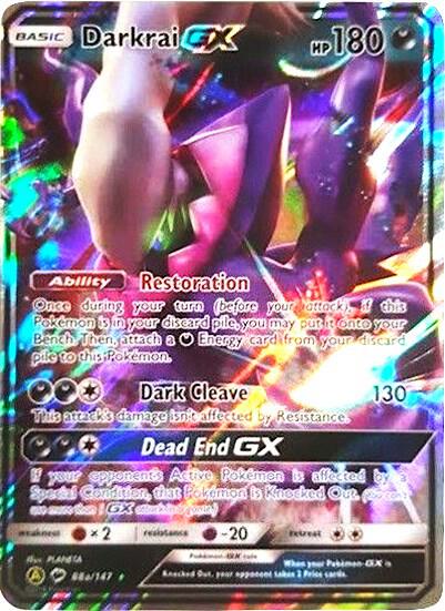 Pokemon Darkrai GX (Shiny) 88a/147 Yellow A Alternate Art