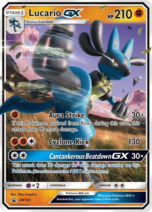 Pokemon Lucario GX SM100 SM Black Star Promos
