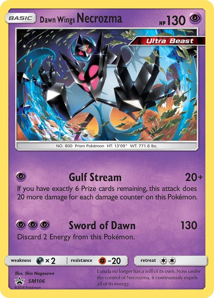 Pokemon Dawn Wings Necrozma SM106 SM Black Star Promos