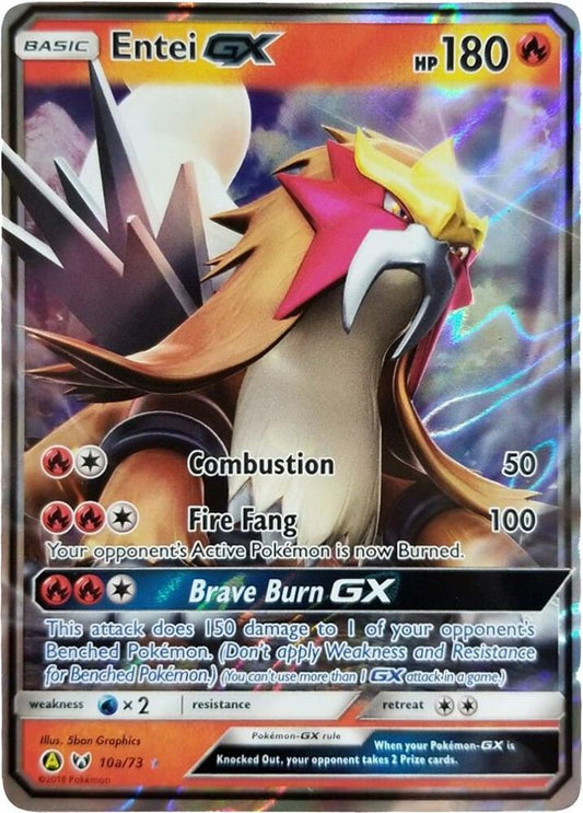 Pokemon Entei GX 10a/73 Yellow A Alternate Art