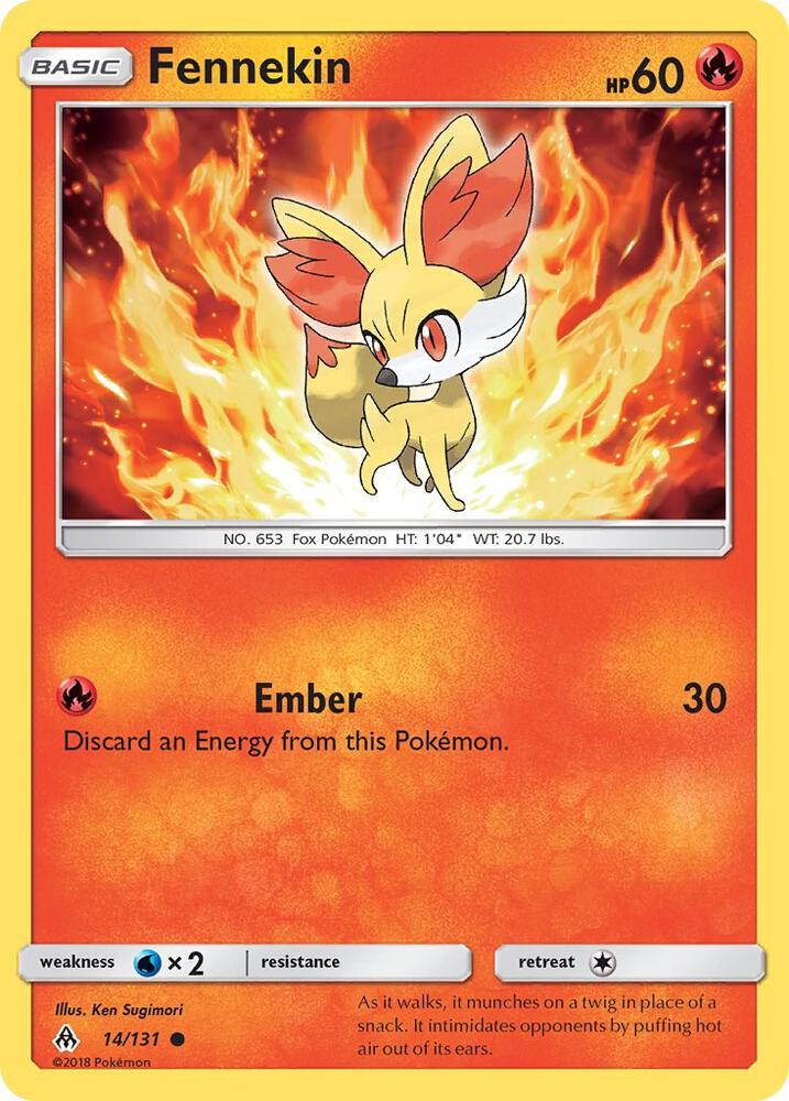Pokemon Fennekin 14/131 Forbidden Light