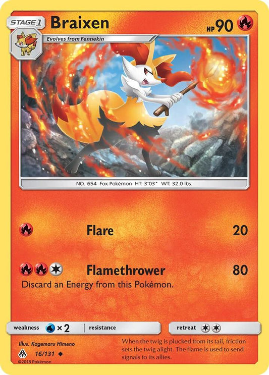 Pokemon Braixen 16/131 Forbidden Light