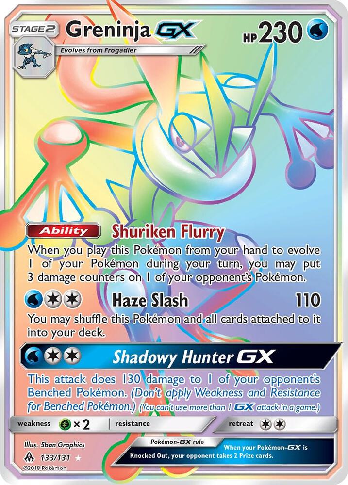 Pokemon Greninja GX 133/131 Forbidden Light