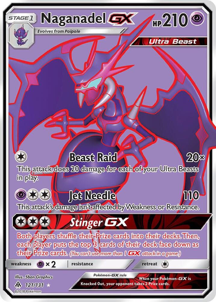 Pokemon Naganadel GX 121/131 Forbidden Light