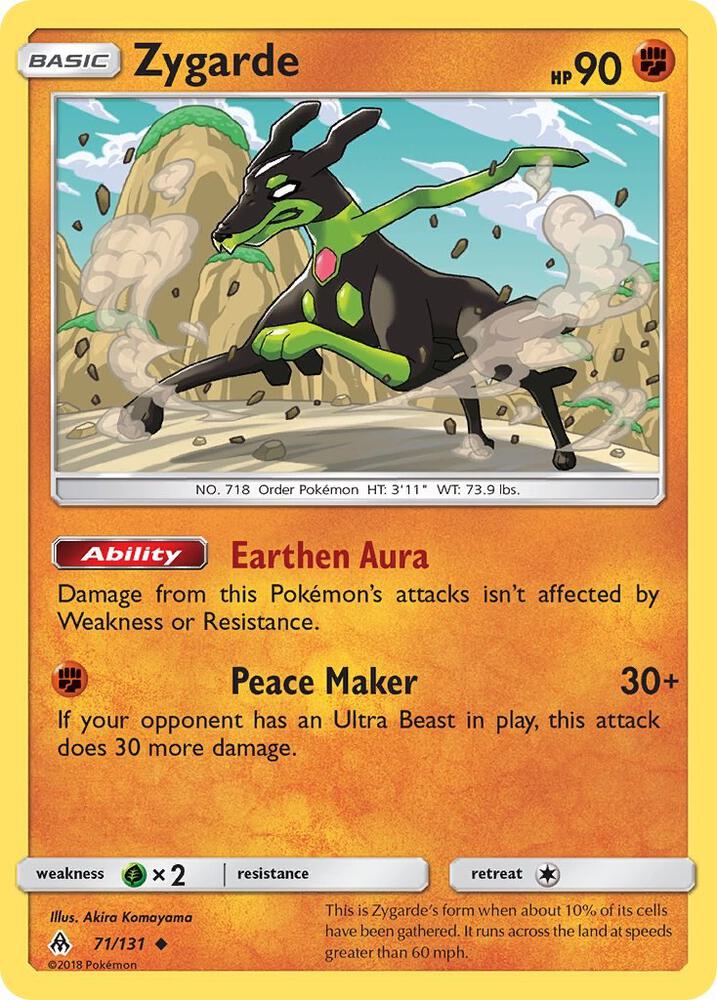 Pokemon Zygarde 71/131 Forbidden Light