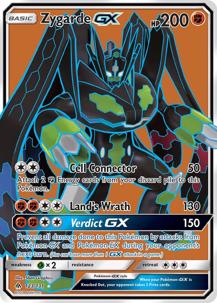 Pokemon Zygarde GX 123/131 Forbidden Light