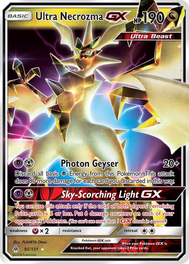 Pokemon Ultra Necrozma GX 95/131 Forbidden Light