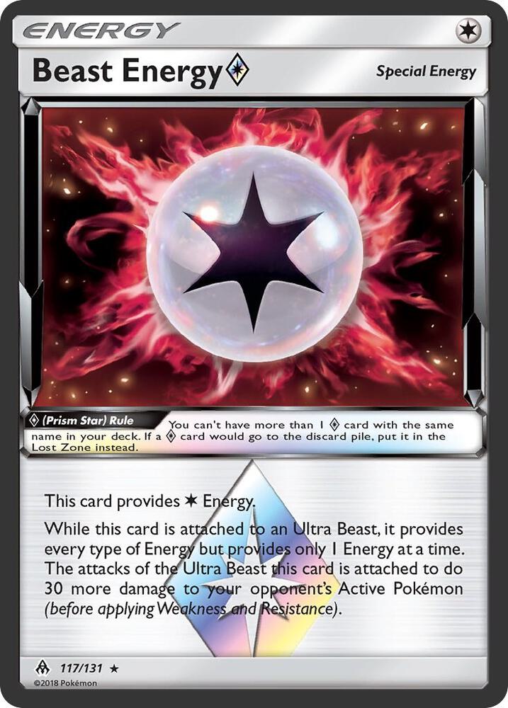 Pokemon Beast Energy Prism Star 117/131 Forbidden Light