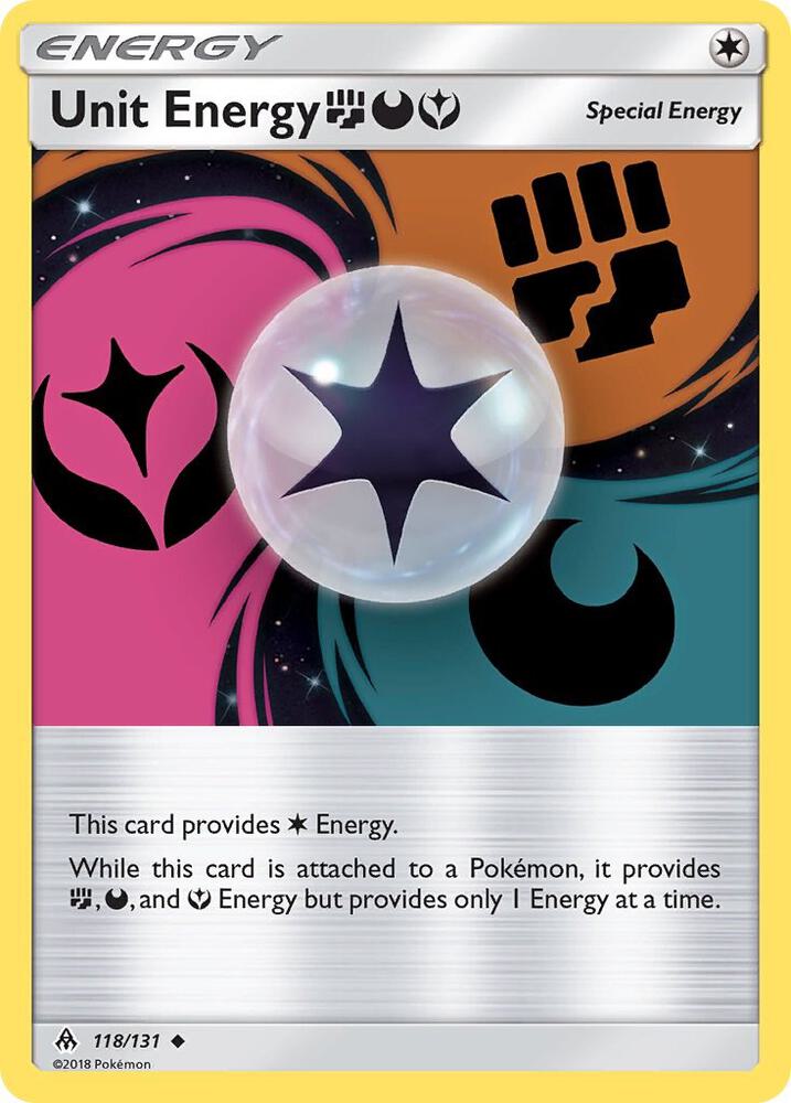 Pokemon Unit Energy Fighting/Darkness/Fairy 118/131 Forbidden Light