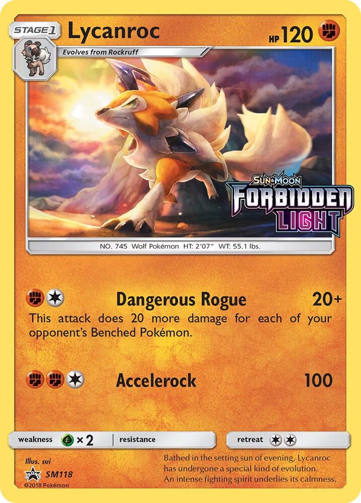 Pokemon Lycanroc SM118 SM Black Star Promos