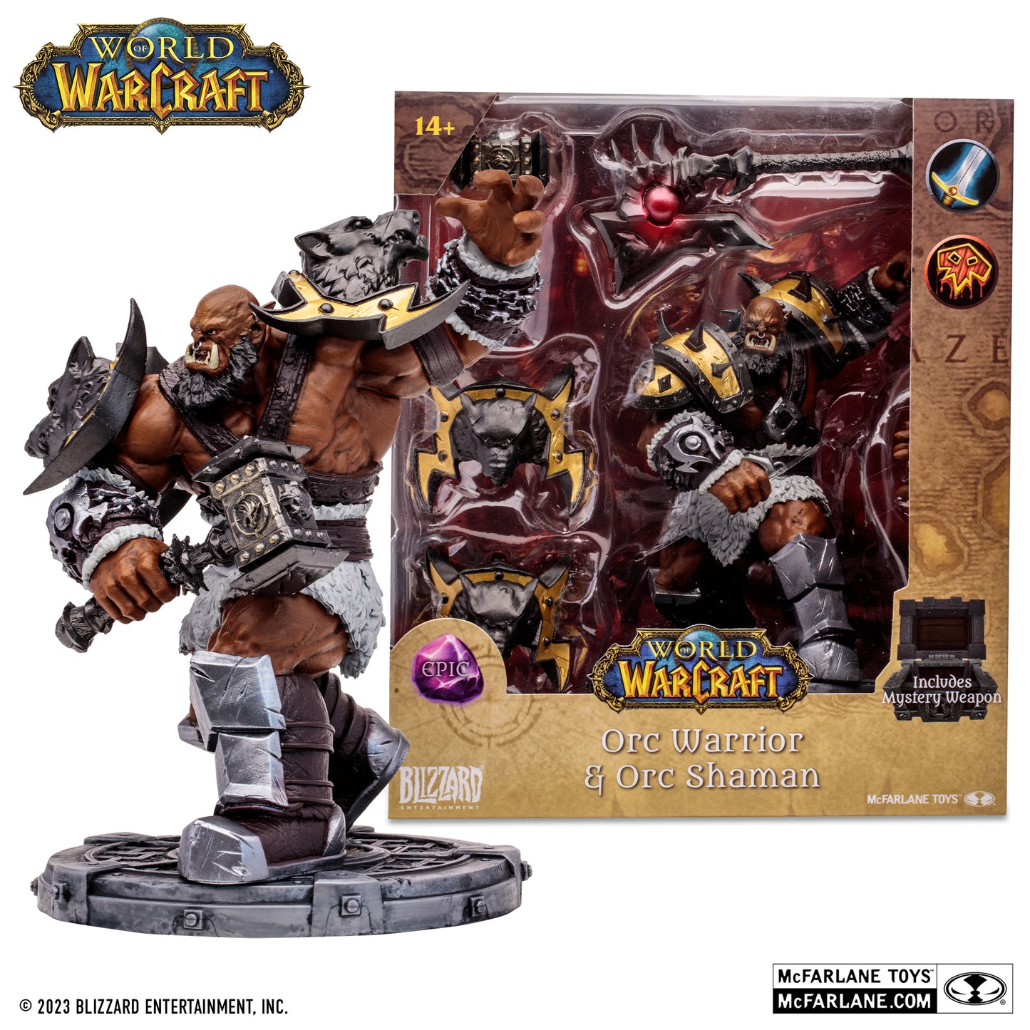 McFarlane Toys World of Warcraft Orc Warrior & Orc Shaman (Epic) Statue