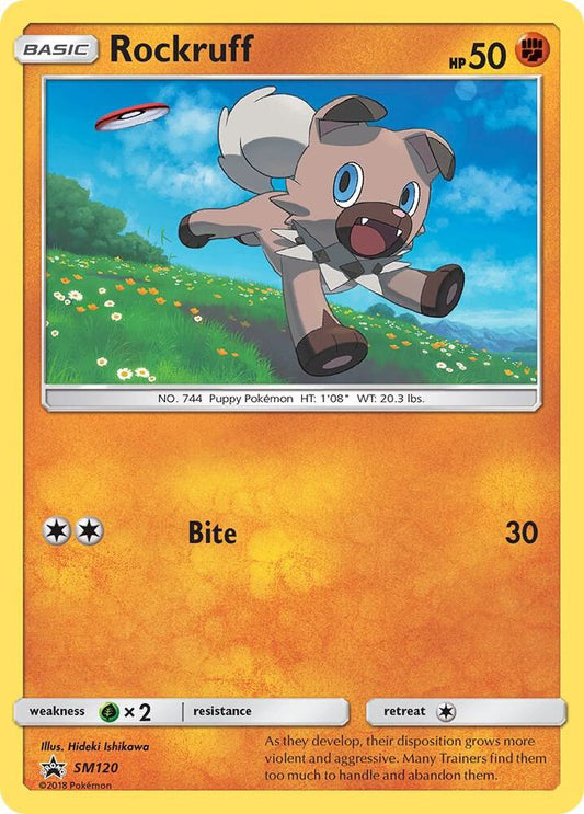 Pokemon Rockruff SM120 SM Black Star Promos