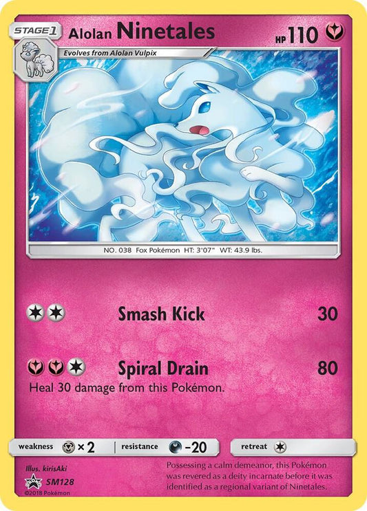 Pokemon Alolan Ninetales SM128 SM Black Star Promos