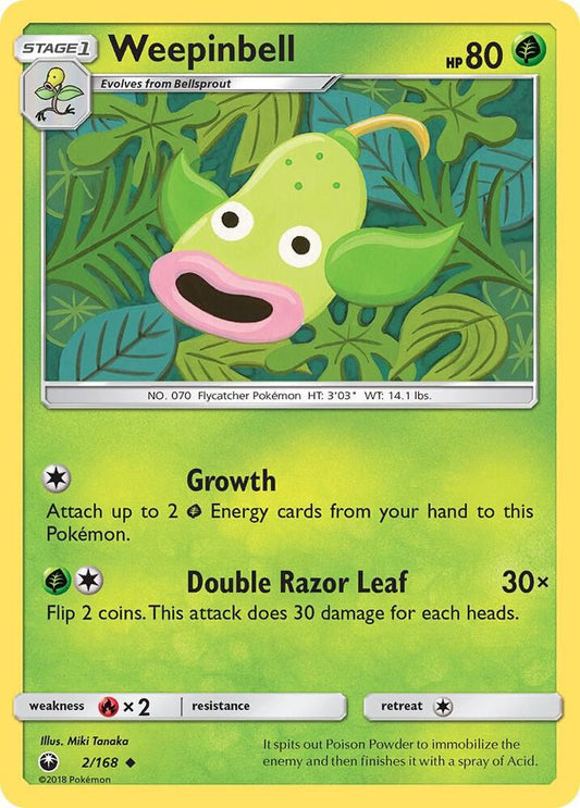 Pokemon Weepinbell 2/168 Celestial Storm