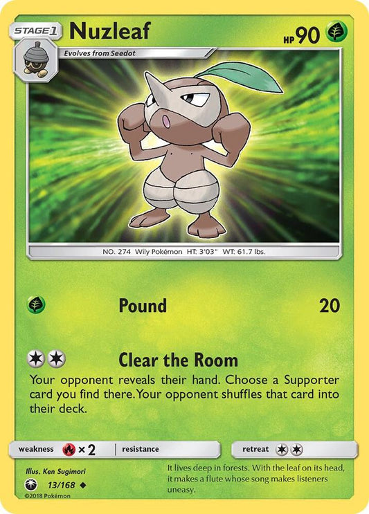 Pokemon Nuzleaf 13/168 Celestial Storm