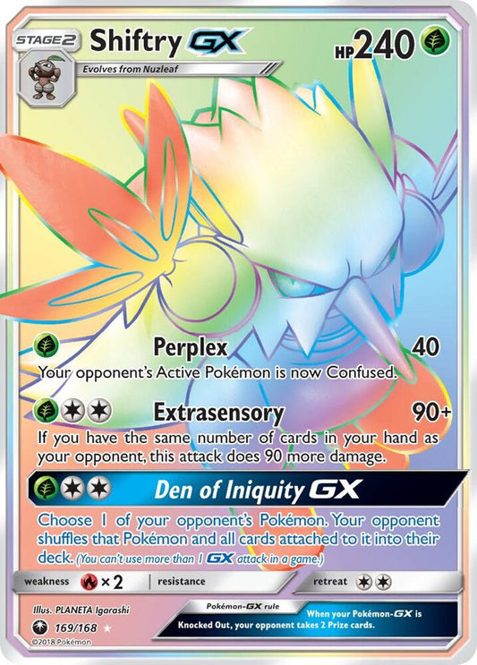 Pokemon Shiftry GX 169/168 Celestial Storm