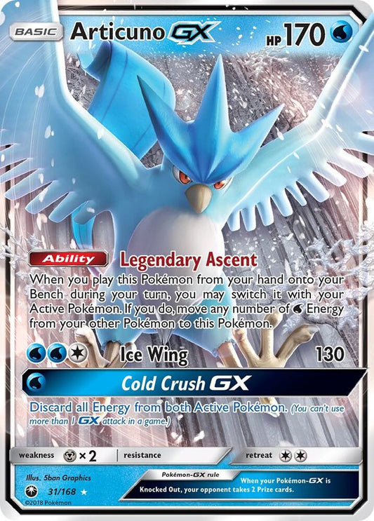 Pokemon Articuno GX 31/168 Celestial Storm
