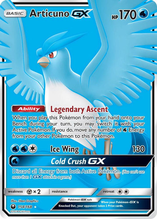 Pokemon Articuno GX 154/168 Celestial Storm
