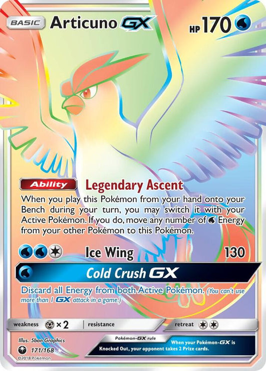 Pokemon Articuno GX 171/168 Celestial Storm