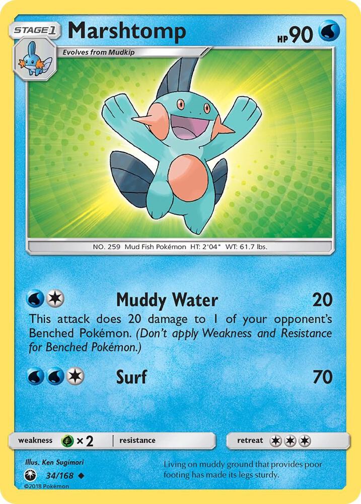 Pokemon Marshtomp 34/168 Celestial Storm