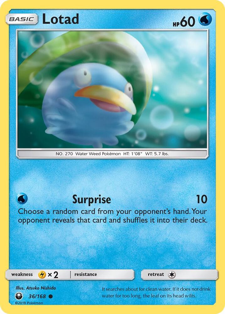 Pokemon Lotad 36/168 Celestial Storm