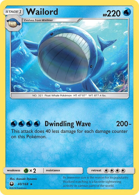 Pokemon Wailord 40/168 Celestial Storm