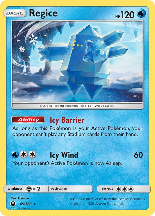 Pokemon Regice 45/168 Celestial Storm
