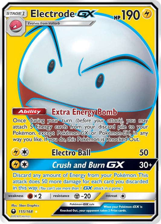 Pokemon Electrode GX 155/168 Celestial Storm
