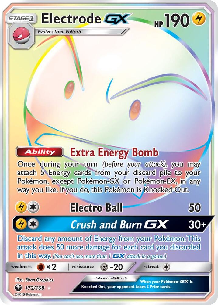 Pokemon Electrode GX 172/168 Celestial Storm