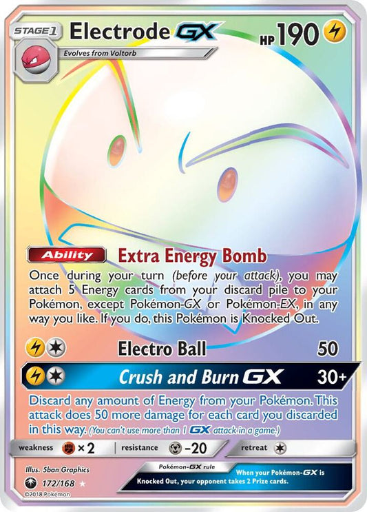 Pokemon Electrode GX 172/168 Celestial Storm
