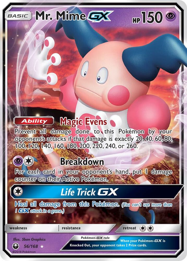 Pokemon Mr. Mime GX 56/168 Celestial Storm