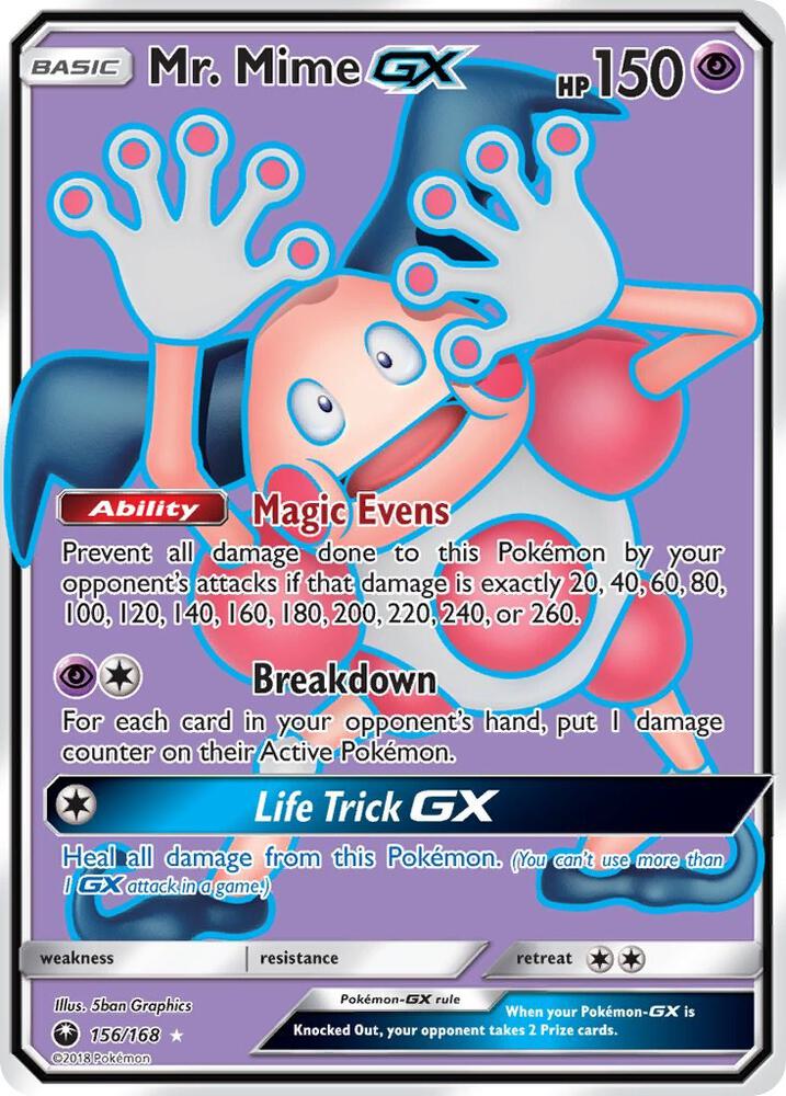 Pokemon Mr. Mime GX 156/168 Celestial Storm