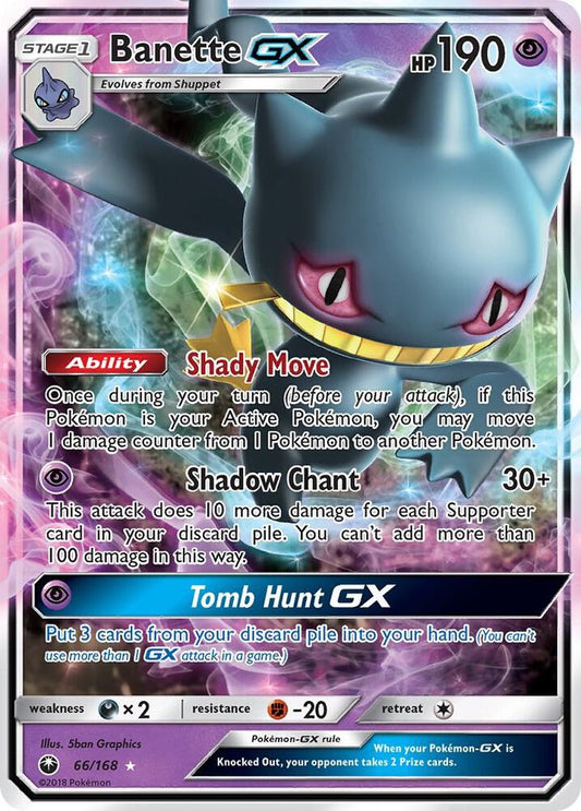 Pokemon Banette GX 66/168 Celestial Storm