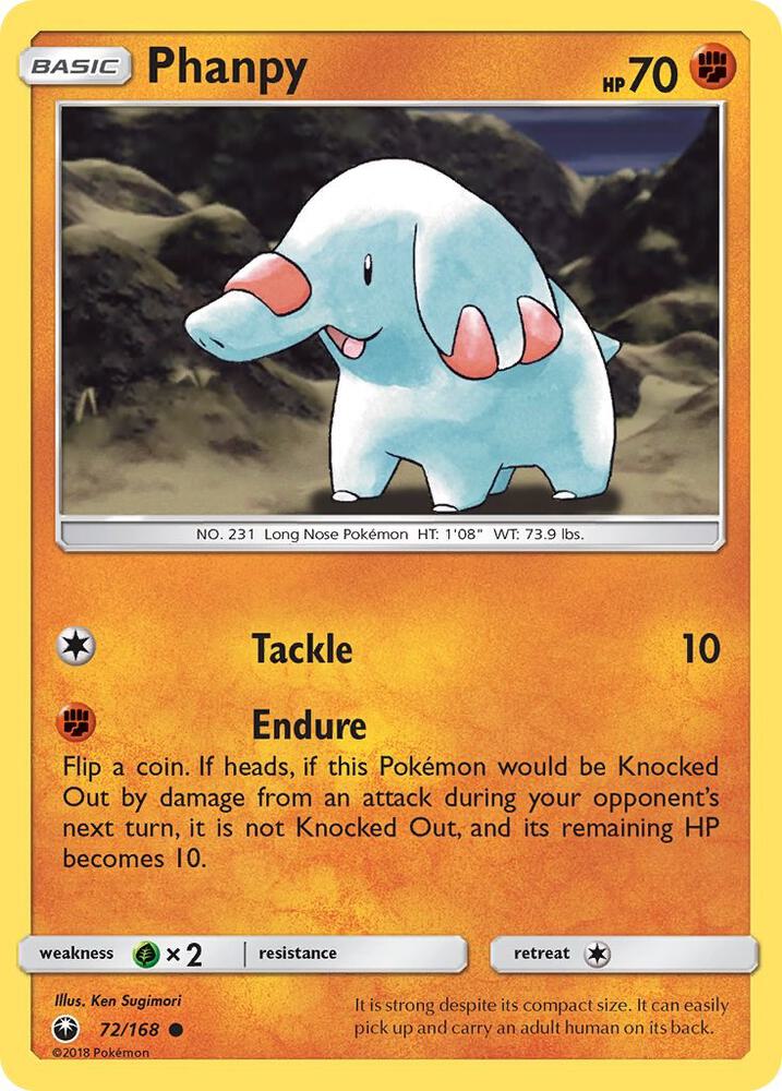 Pokemon Phanpy 72/168 Celestial Storm
