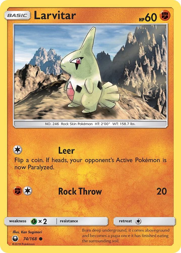 Pokemon Larvitar 74/168 Celestial Storm