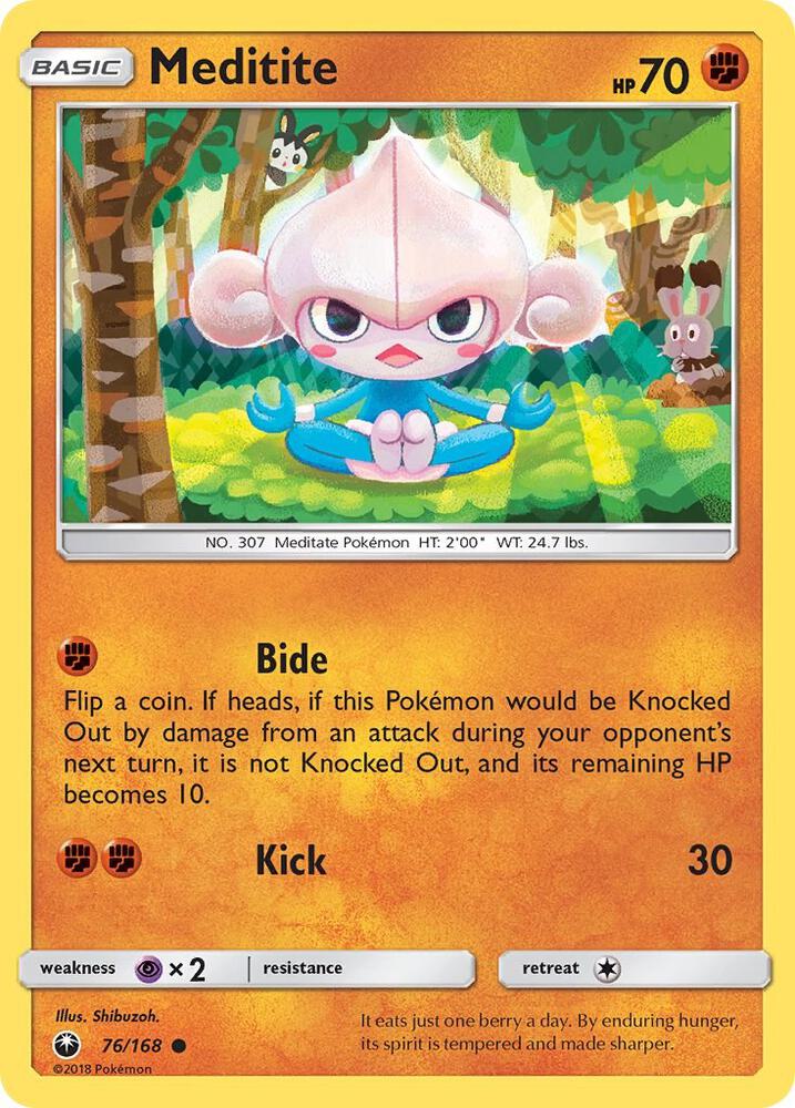 Pokemon Meditite 76/168 Celestial Storm
