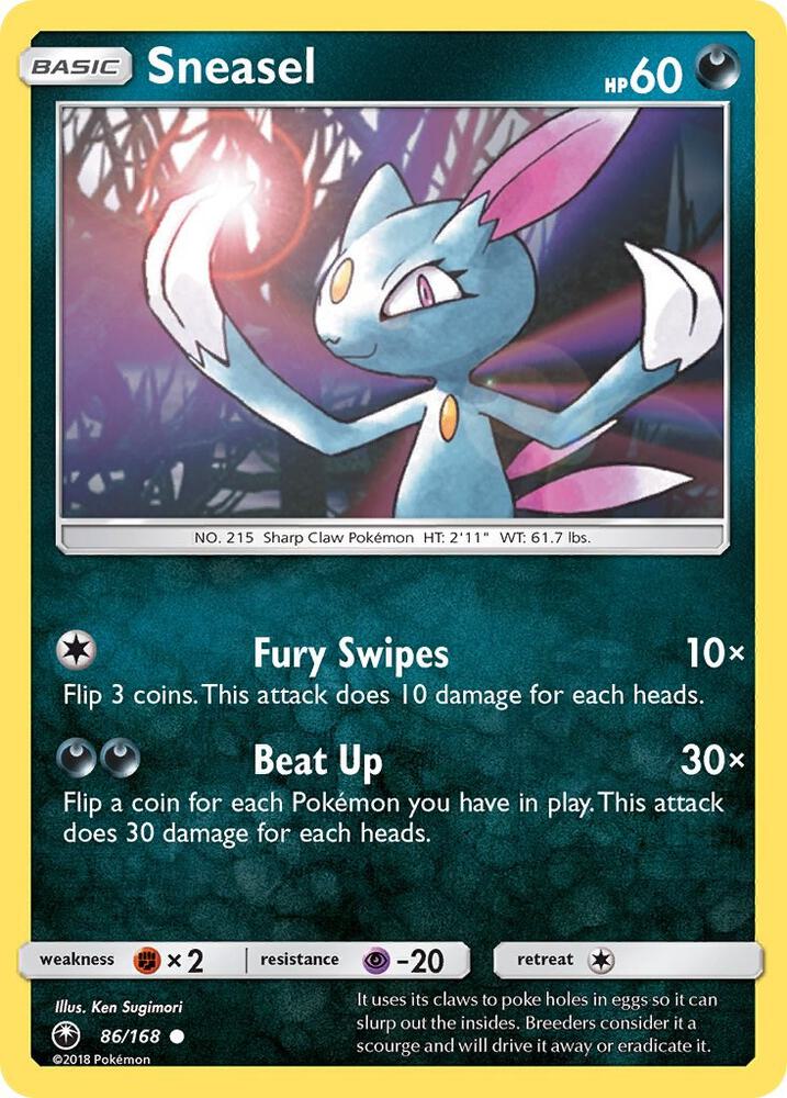 Pokemon Sneasel 86/168 Celestial Storm