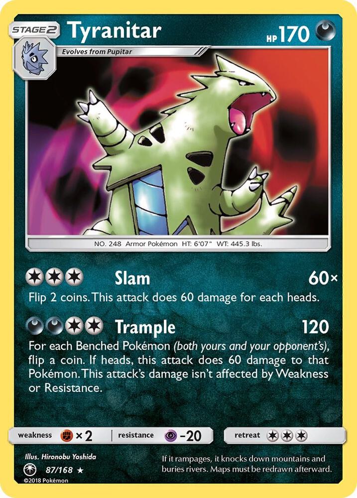 Pokemon Tyranitar 87/168 Celestial Storm