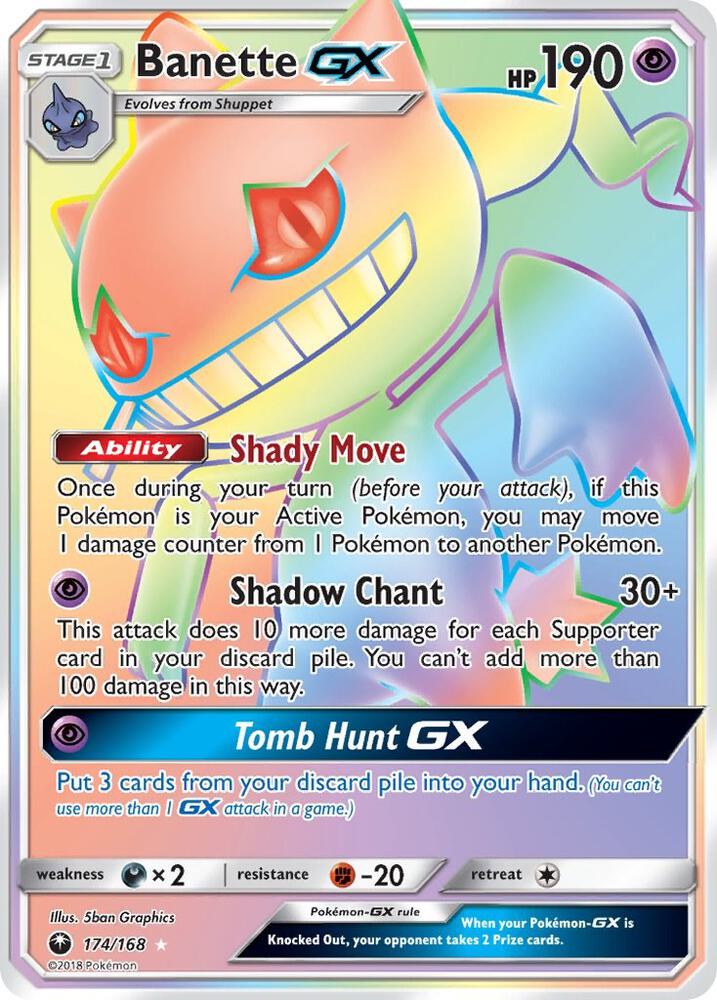 Pokemon Banette GX 174/168 Celestial Storm