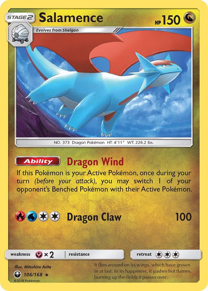 Pokemon Salamence 106/168 Celestial Storm