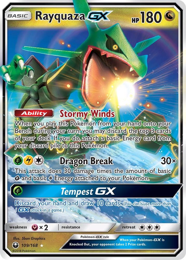 Pokemon Rayquaza GX 109/168 Celestial Storm