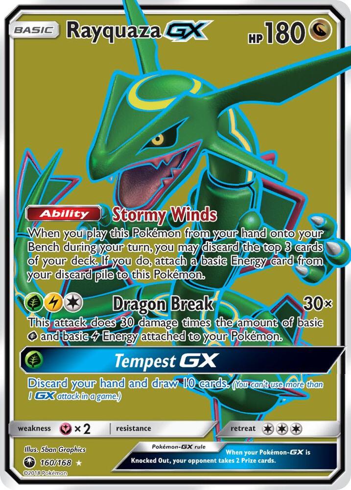 Pokemon Rayquaza GX 160/168 Celestial Storm