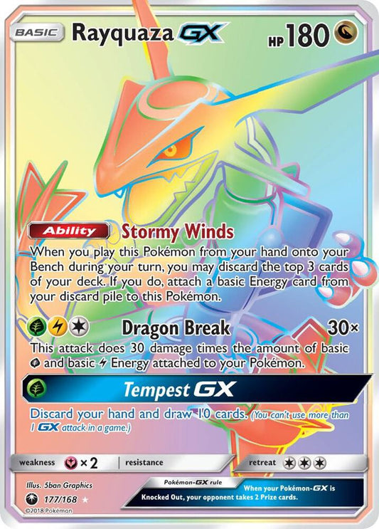 Pokemon Rayquaza GX 177/168 Celestial Storm