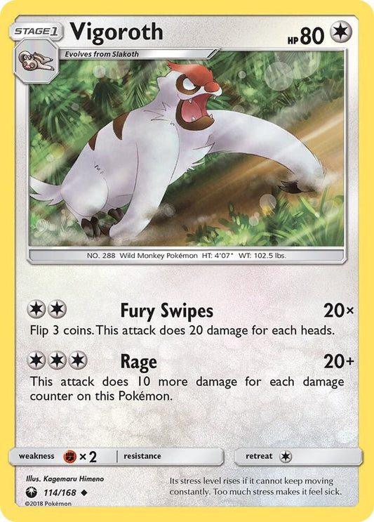 Pokemon Vigoroth 114/168 Celestial Storm