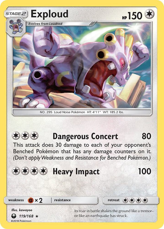 Pokemon Exploud 119/168 Celestial Storm